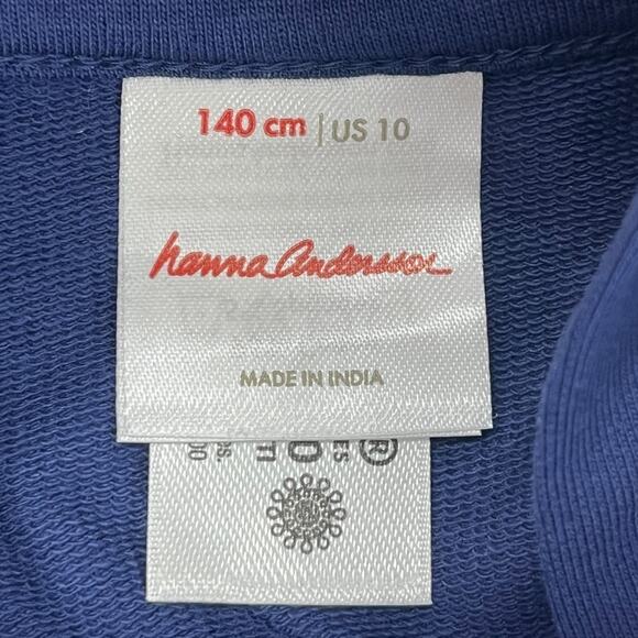 Hanna Andersson NIB Stretch French Terry Hoodie Sweatshirt. Size 10/140 - Picture 3 of 4